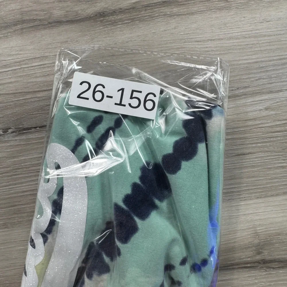 Justice Girls Tie Dye Graphic T Shirt Cropped Short Sleeve Top Size‎ S